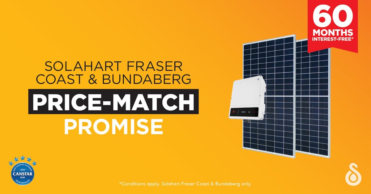 Solahart Bundaberg price match promise on solar power systems